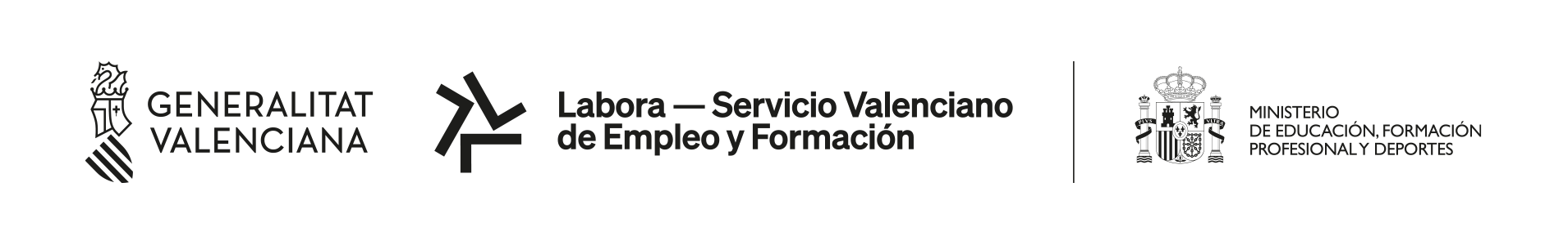Generalitat Valenciana, Labora — Servicio Valenciano de Empleo y Formación, y Ministerio de Educación, Formación Profesional y Deportes